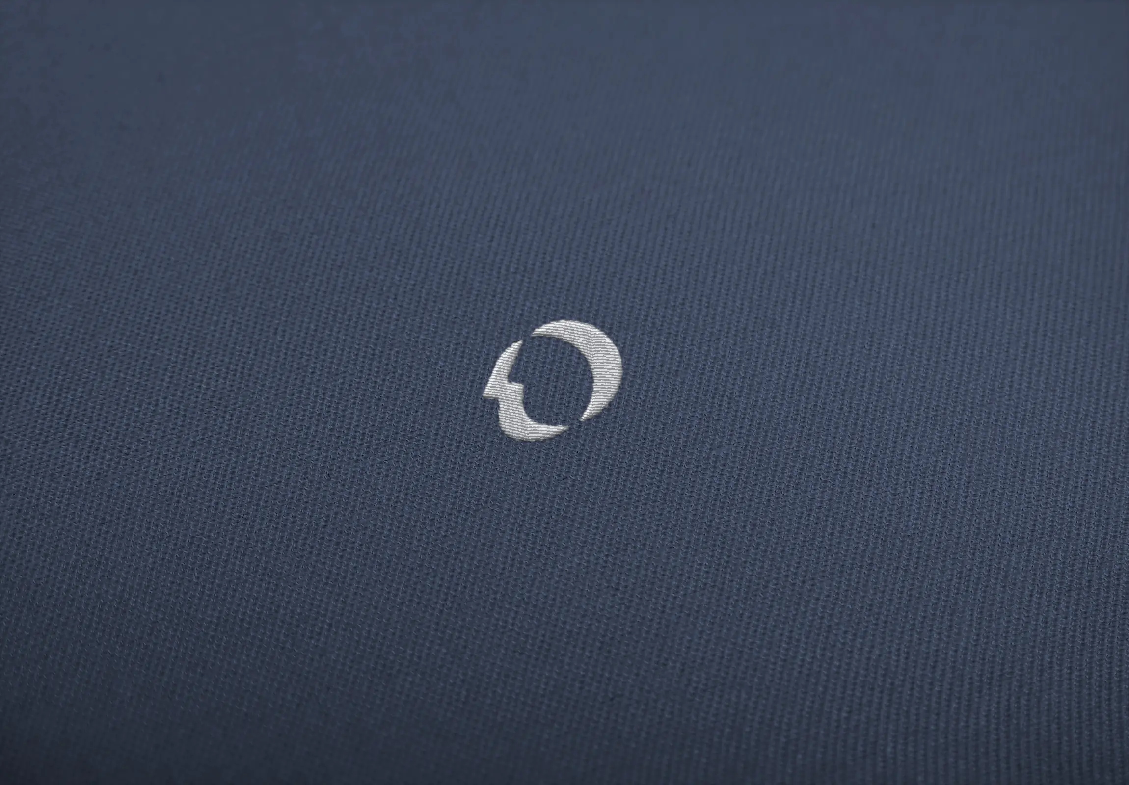 Embroidered logo on textile
